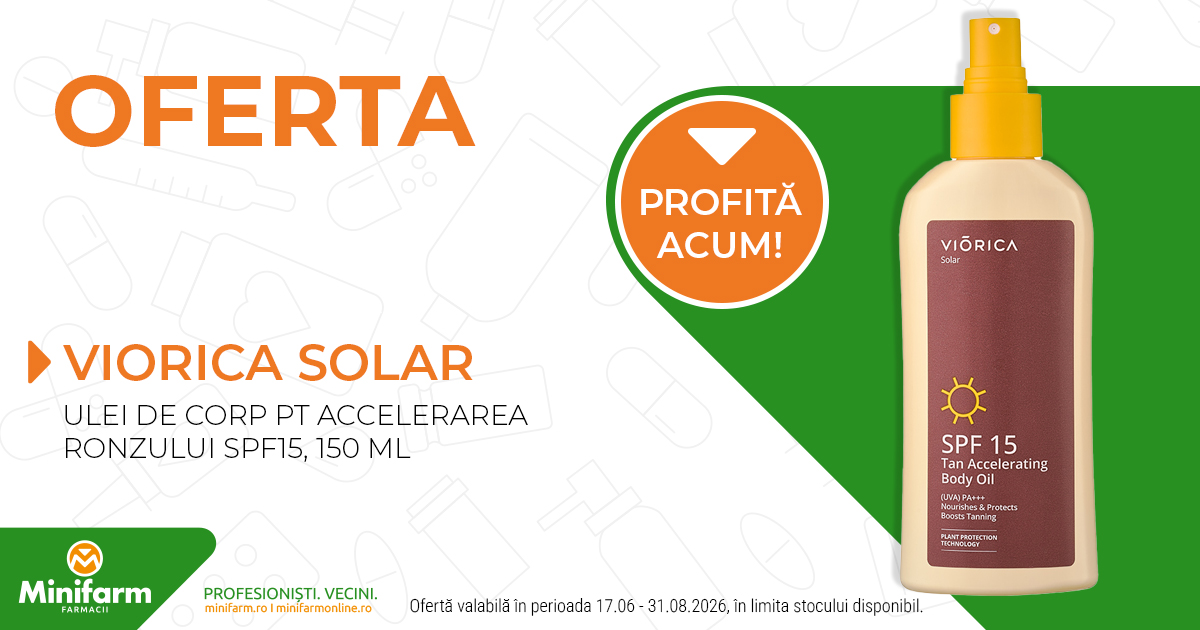 Viorica Solar Ulei de Corp pt Accelerarea Bronzului SPF15, 150ml