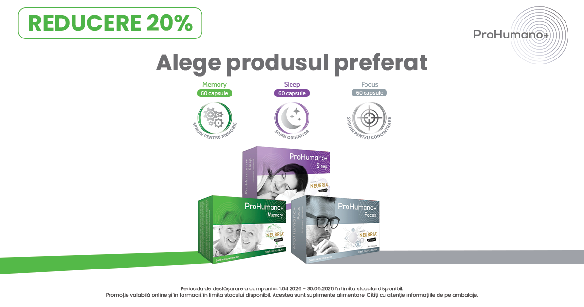 ProHumano Focus, Sleep si Memory - 20%