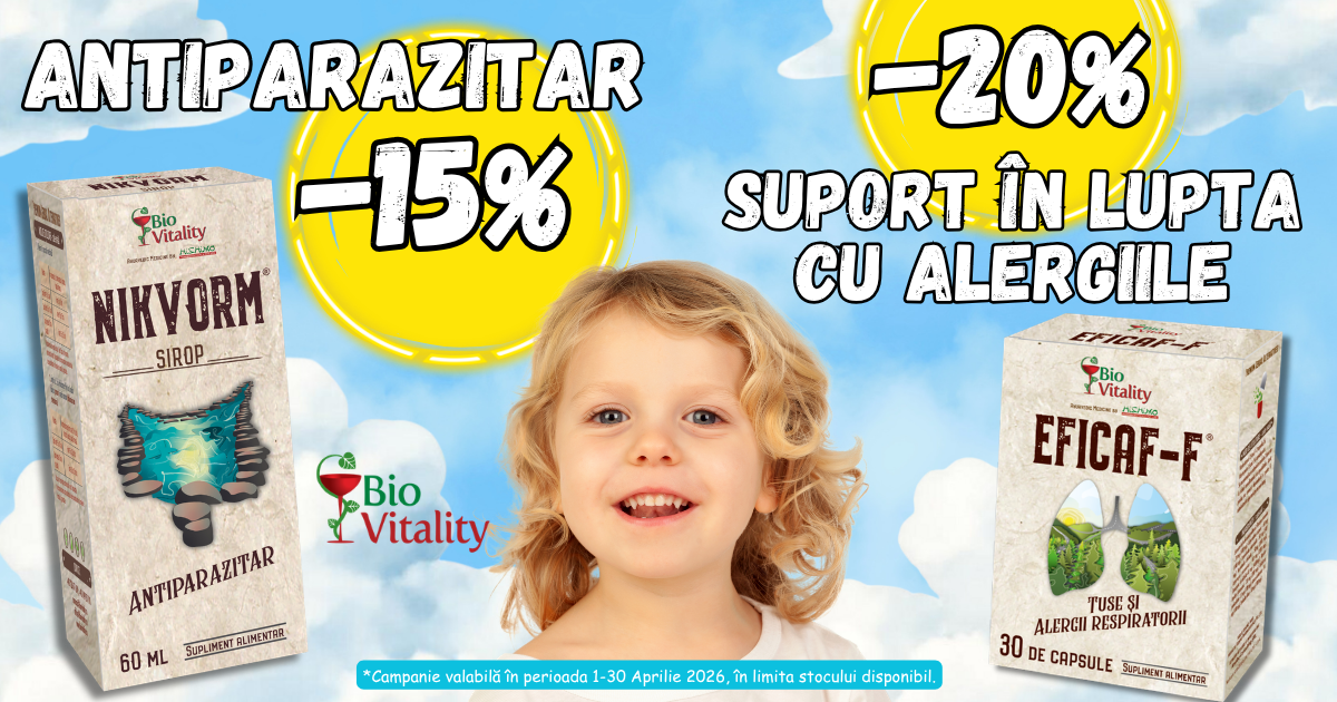 Nikvorm - 15% si Eficaf Cps - 20%