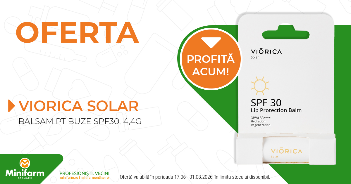 Viorica - Solar Balsam pt Buze SPF30, 4,4g