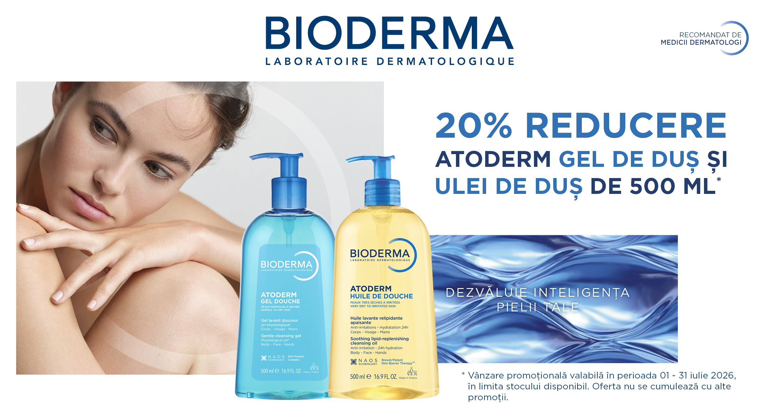 Bioderma Atoderm Gel si Ulei 500 ml - 20% 