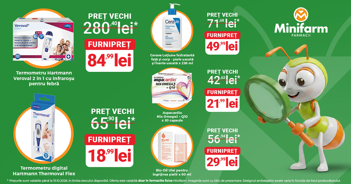Prinde FurniPREȚUL în cele peste 130 de farmacii Minifarm!