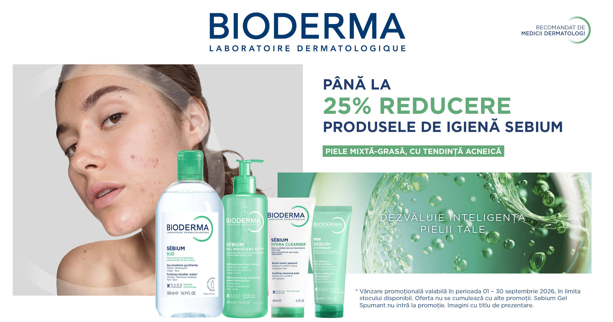 Bioderma Sebium pana la 25%