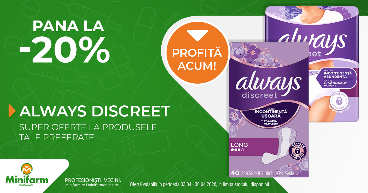 P&G - Discreet - pana la 20%