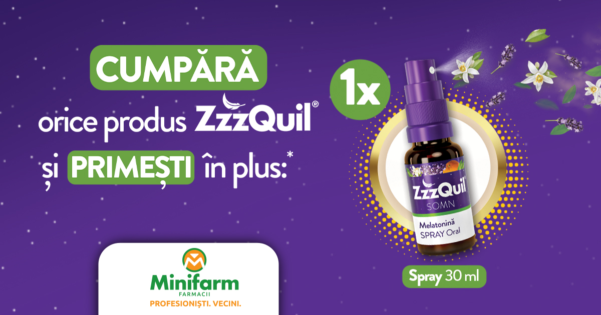 La orice ZZZQuil se acorda gratuit ZZZQuil Spray (in limita stoc - P438843864 ) 